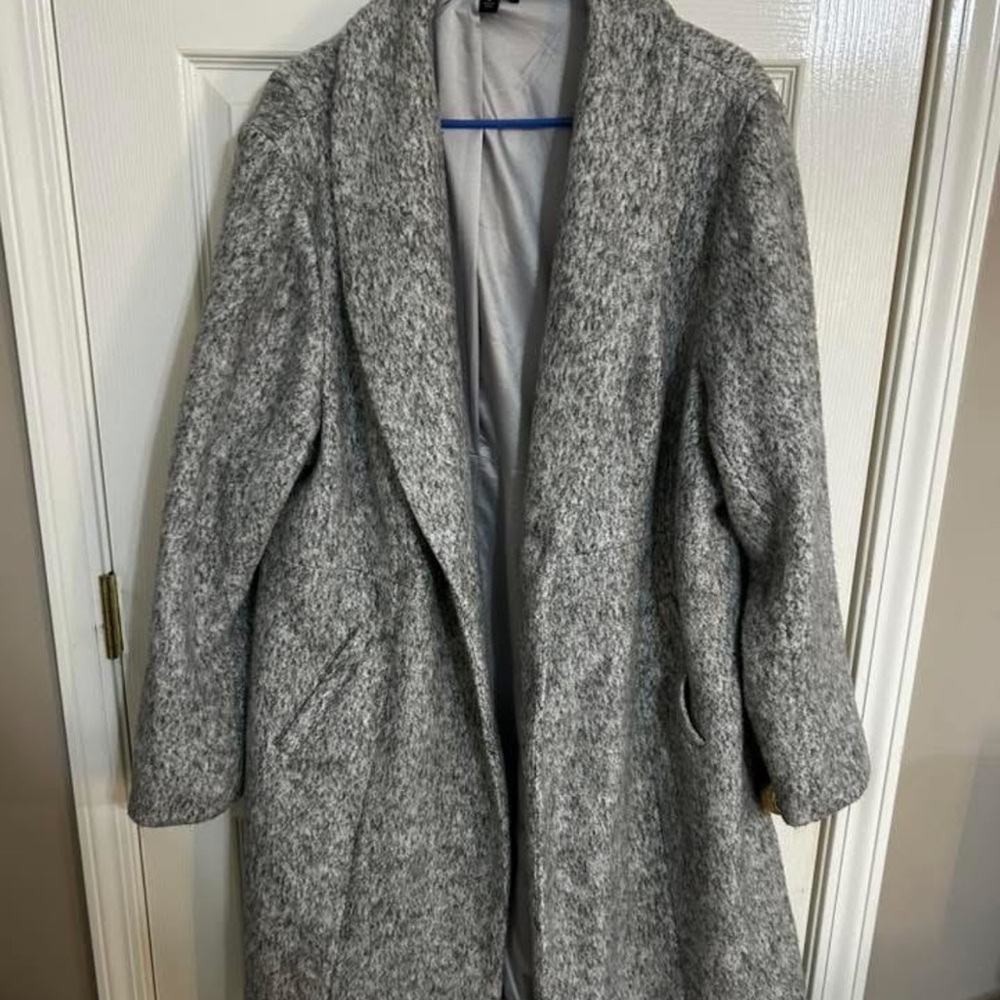 Torrid Gray Teddy Jacket Cozy Oversized Style